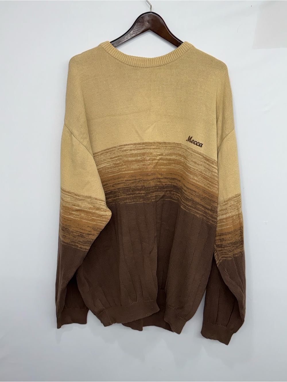 vintage Mecca USA knit sweater from the late 90s to early 2000s Y2K era. M-XXL